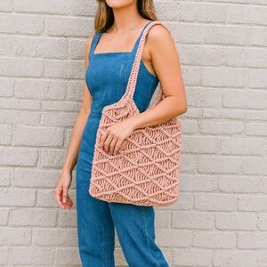 C & C California macrame tote bag